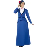 Smiffys Mooie Nanny kostuum in blauw