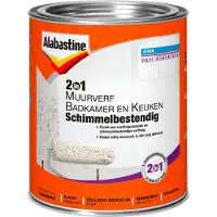 Alabastine Muurverf 2in1 Badkamer En Keuken Wit 1l