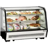 Bartscher Koelvitrine Bartscher, 2 roosters, schuifdeuren, 160L, 89(b)x69(h)x58(d), 230V/160W