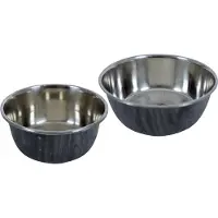 Gebr. De Boon Eetbak hond RVS deco grijs 950 ml Eet-en-drinkbakken-hond