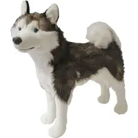 Gebr. De Boon Boony Natural Decoration pluche husky 53 cm staand Boony-Natural-Decoration