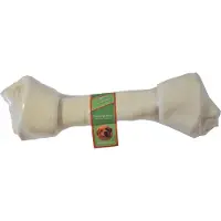 Gebr. De Boon Knoopkluif wit 31 cm met banderol Kauwplezier