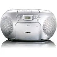 Ginza.se Portable FM Radio CD- Cassette player Silver - SCD-420SI
