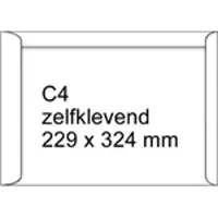 Raadhuis akte envelop - 229x324mm - C4 - wit - met plakstrip - 250 stuks