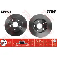 TRW DF3028 Remschijf