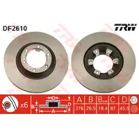 TRW DF2610 Remschijf