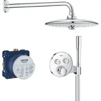GROHE smartcontrol thermostatisch inbouw douchekraan shower-set 3 stralen rond chroom