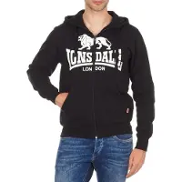 Lonsdale Sweatvest 'Krafty' zwart / wit
