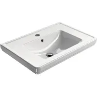 Sapho Classic keramische wastafel 75x50cm met kraangat nano coating