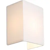 QAZQA Landelijke wandlamp wit met stoffen kap - Vete