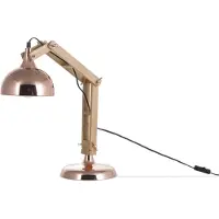 Beliani SALADO - Bureaulamp - Koper - Rubberhout