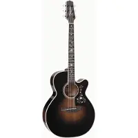 Takamine EF-450C-TT Thermal Top Black Burst elektrisch-akoestische westerngitaar met koffer