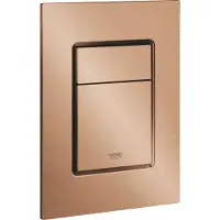 GROHE Skate Cosmopolitan S Bedieningspaneel Toilet - Verticaal - Dual Flush - Geborsteld Warm sunset (mat brons) - Slank formaat