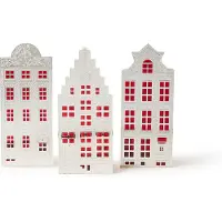 Pols Potten Kaarshouder Waxinelight Canalhouses Red Light (Set van 3)