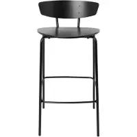 Ferm Living Herman barkruk laag zwart