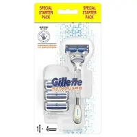 Gillette Skinguard Scheerhouder + Scheermesjes 4 Stuks