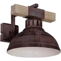 Luminex Wandlamp Hakon, dimbaar, bruin / roest, Woon-/ Eetkamer, metaal, Vintage, wandlamp