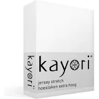 Kayori Hoeslaken Shizu Wit (Jersey)-2-persoons (140/160 x 200/210/220 cm)