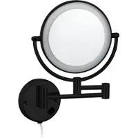 Best design Cosmeticaspiegel Steiner Ø20cm LED Verlichting 3x Vergroot Mat Zwart
