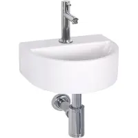 Differnz Demi fonteinset inclusief kraan, wit