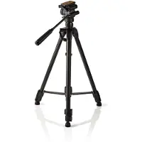 Nedis Statief - Maximaal draagvermogen: 3.0 kg - Minimale werkhoogte: 60.0 cm - Maximale werkhoogte: 165.0 cm - 3 Segmenten - Pan & Tilt - Inclusief reistas - Zelfnivellerende voeten - ABS / Aluminium