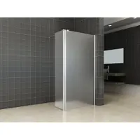 Wiesbaden Zijwand voor Inloopdouche met Rechts Scharnierend Profiel 35x200 cm 10 mm NANO Geheel Mat Glas