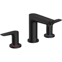 Hansgrohe Wastafelmengkraan Talis E 3-Gats Met Trekwaste Mat Zwart