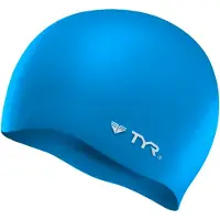 Tyr Silicon Cap No Wrinkle Swim Cap Blue