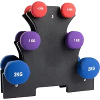 VirtuFit Neopreen Dumbbellset - Halterset - Met Houder