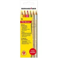 Eberhard Faber Kleurpotlood Tri Winner 3-kantig etui a 6 stuks neon