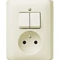 Gira Combinatie Series uitlaatsysteem 55 Crème Wit - 047501
