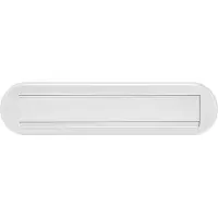 Intersteel Briefplaat ovaal 340x80mm met klep/regenrand - RVS