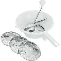 Metaltex - Passeerzeef - groentezeef - 24 cm - 3 bladen inbegrepen - handig in gebruik