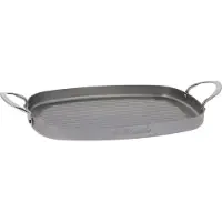De Buyer B-Element grillplaat met 2 grepen 38 x 26 cm plaatstaal