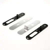 Bouwsales Langschildgarnituur afgerond ASL aluminium F1 WC8x72