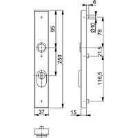 Hoppe Smalschild 2280Kt 250X37 Pc55 F1 3*