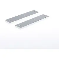 Nemef 3251 L Beslag kortschild rechthoekig | Geheel blind | los schild | F1 aluminium - 9325112000