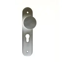 Bouwsales Knopschild aluminium op schild 45x210mm, afgerond model PC55 45x210mm