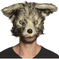 Boland halfmasker weerwolf polyester beige one size