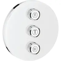GROHE Grohtherm SmartControl - Drievoudig opbouwdeel - Volume (stopkraan) - Rond - Wit