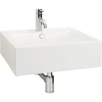 Differnz Fonteinset Rhea 52x40.5x15.5cm Keramiek Met Kraan en Sifon Chroom