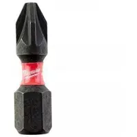 Milwaukee Shockwave slagbits Pozidriv (PZ2) 25 mm, set van 25 stuks