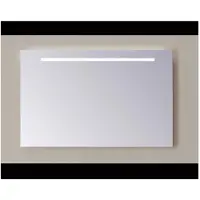 Sanicare Q-mirrors spiegel zonder omlijsting / PP geslepen 65 cm. 1 x horizontale strook met warm white leds