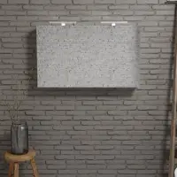 Zaro Beam Spiegelkast 120x70x16cm wit marmer 2 deuren