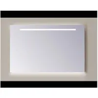 Sanicare Q-mirrors spiegel zonder omlijsting / PP geslepen 60 cm. horizontale strook + Ambi licht onder warm white leds