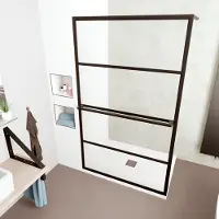Best design Nero inloopdouche 100x200cm anti-kalk 10mm