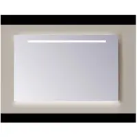 Sanicare Q-mirrors spiegel zonder omlijsting / PP geslepen 70 cm. horizontale strook + Ambi licht onder warm white leds