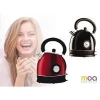 Moa Waterkoker Retro Rood 1.8 Liter - Elektrisch - Rvs - Ek3tr