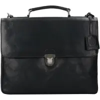 Leonhard heyden Roma aktetas leer 39 cm Laptopvak zwart