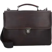 Leonhard heyden Roma aktetas Leer 37 cm Laptopvak bruin